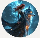 Hayleybug 2025 1 oz Moonstride Wolf silver Art Round with COA mintage 15