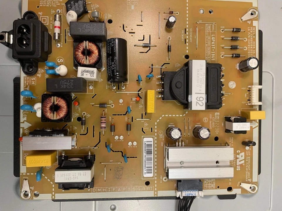 LG 43UQ75006LF FULL SET OF INTERNAL BOARDS, MANI, POWER AND ALL RIBBON CABLES. - Image 4 of 4