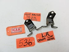 FITS 04-09 MAZDA 3 LEFT REAR DOOR HINGE BLACK TOP BOTTOM PAIR PANEL PIN BUSHING