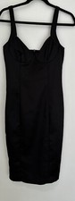 Ladies Zara Size Small Fitted Little Black Dress Pencil Fit 6-8