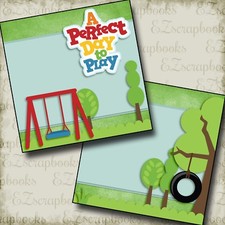 A PERFECT DAY TO PLAY - NPM - 2 Premade Scrapbook Pages - EZ Layout 2483