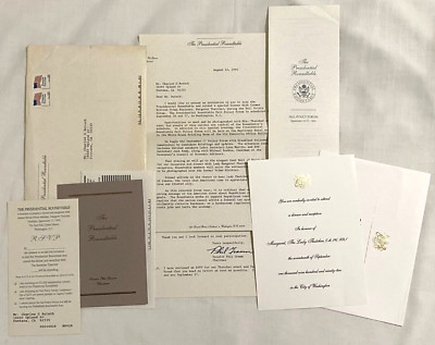 Presidential Roundtable Invitation w M. Thatcher from Senator Phil Gramm 1992