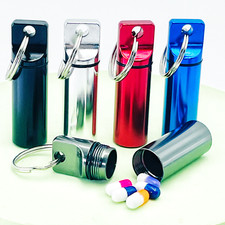5xSmall Pill Holder Portable Mini Organizer Case Container Metal Medicine Pocket