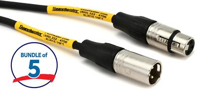 Pro Co EXM-15 Excellines Microphone Cable - 15 foot (5-Pack)
