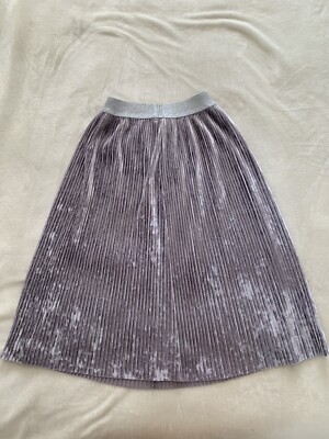 Velour Pleated Skirt Conte Purple To Silver Size S 164/90