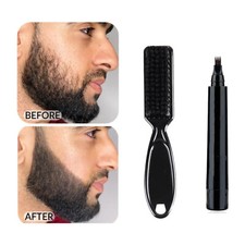Beard Filling Pen for Men Waterproof Beard Pencil Filler Kit with Beard Brush