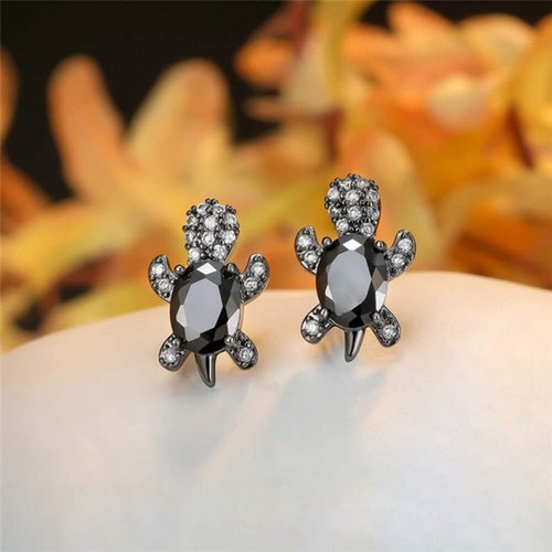 Aretes para mujer azul púrpura ovalados degradados circonitas piedra tortuga moda” - Imagen 17 de 47