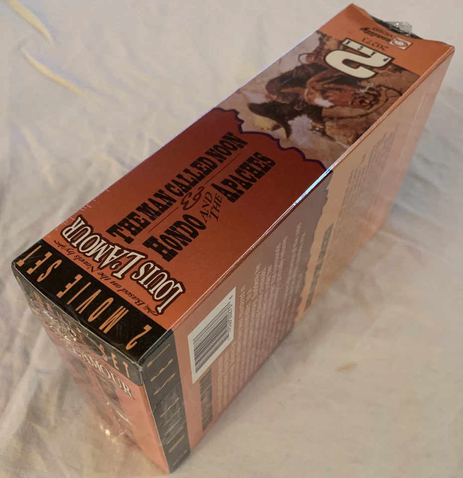 Louis L'Amour The Man Called Noon, Hondo And The Apaches 2 VHS Movie Set Sealed - Image 4 of 4