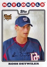 2008 Topps #92 Ross Detwiler RC Washington Nationals