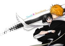 Anime ichiruki kuchiki rukia kurosaki ichigo shinigami Stitched Gaming Mat Desk