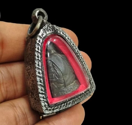 Thai Amulet Statue Luang Pu Maha Sila Pendant Wealth Lucky Money Rich Fortune - Picture 3 of 8