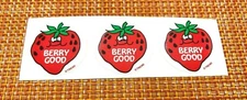 VINTAGE TREND SCRATCH SNIFF BERRY GOOD STRONG STRAWBERRY SCENT STRIP OF 3