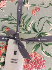West Elm European Flax Linen Cotton Jolie Fleur King Duvet NWT