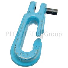 Hak linowy grubość 8 mm do łańcuchów, do 16 mm liny do Siła uciągu 40 kN