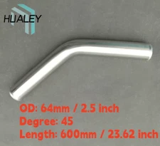 64mm 2.5" inch 45 Degree Aluminium Turbo Intercooler Pipe Tube Tubing L=600MM