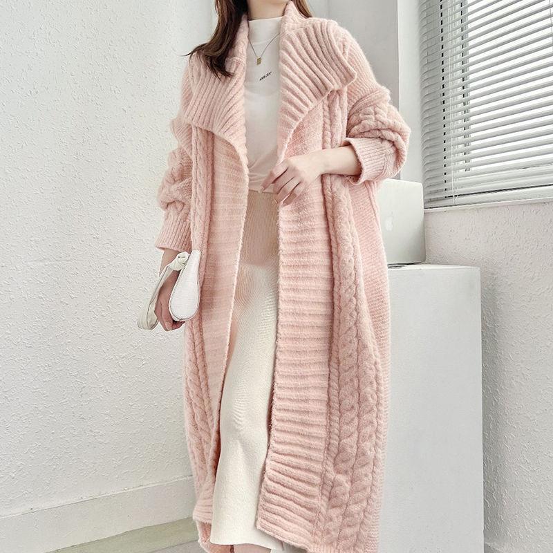 Non-shedding Casual Jacket Autumn and Winter Lapel Long-sleeved Sweater Thick Short Knitted Cardigan