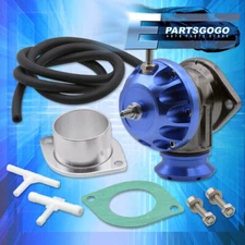 For Mitsubishi 40mm Type-Rz Adjustable Cnc Blow Off Valve Bov Blue + Flange Kit