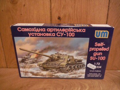 Unimodel 334 Selbstfahrkanone SU-100 1/72 Modellbausatz (B17)