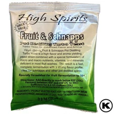 High Spirits moonshine FRUIT SCHNAPPS Yeast  {tBUY 6 GET 1 FREE} 18%ABV EXP 2027