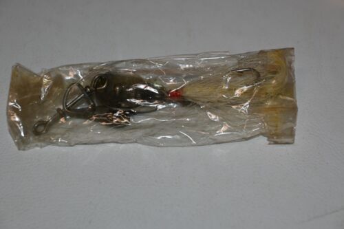 Vintage Al Foss Shimmy Wiggler No. 6 White Bucktail in Cellophane in Red Tin - Picture 2 of 8