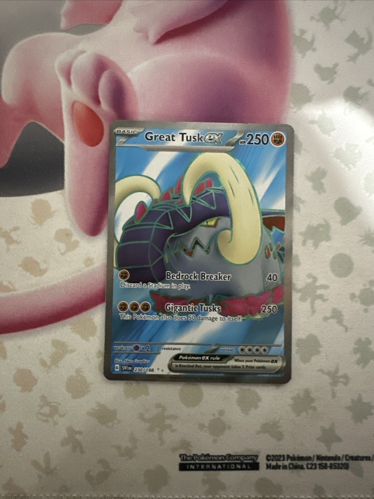 Great Tusk ex 230/198 - Scarlet & Violet - Ultra Rare - Pokémon Card TCG - NM