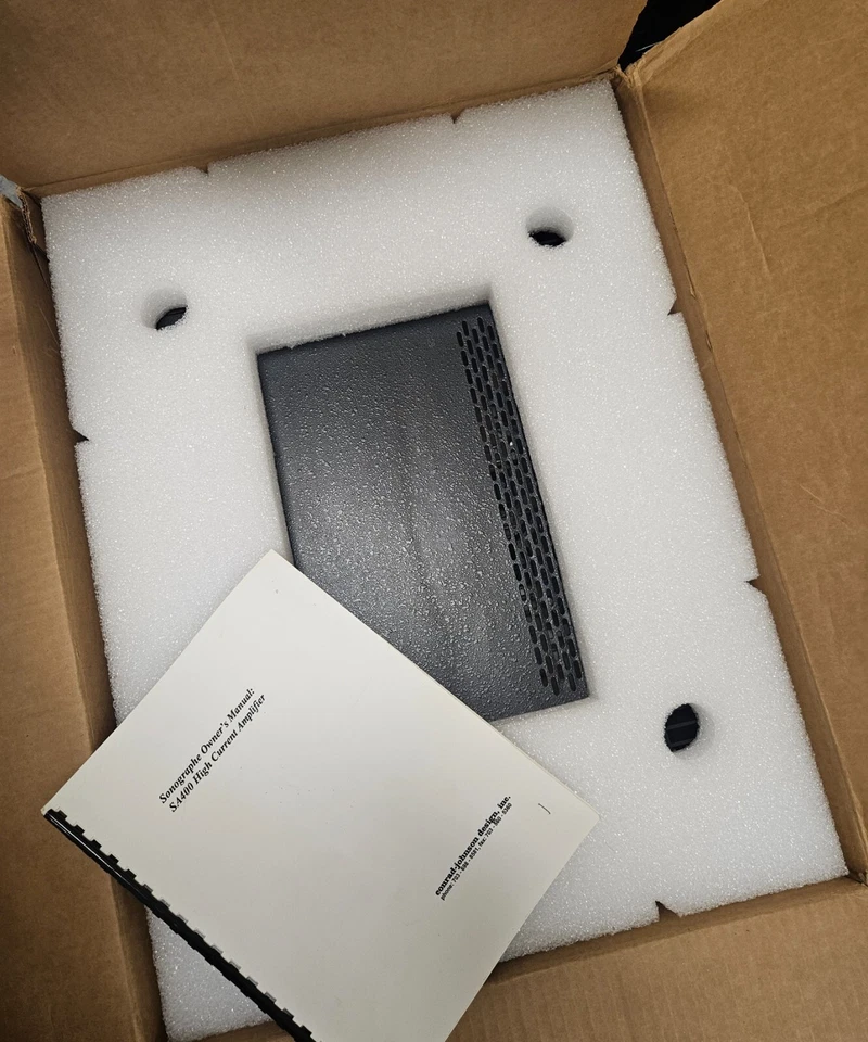 Amplificador de potencia de alta corriente Conrad Johnson Sonographe SA-400 con caja original Foto 2 de 4