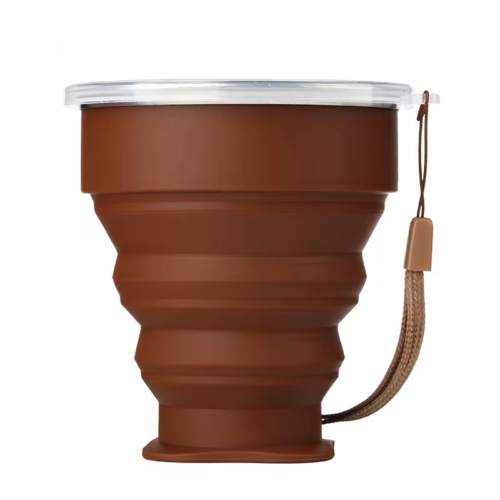 BPA-Free Silicone Folding Travel Cup - Portable Outdoor Coffee Mug