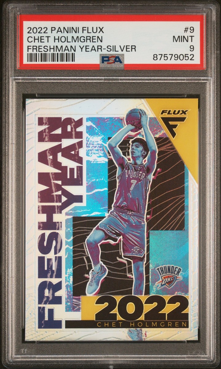 Chet Holmgren 2022-23 Panini Flux #9 Freshman Year Silver PSA9 