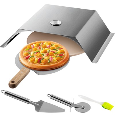 VEVOR Forno a Gas da Esterno Forno per Grill per Pizza Argento 48 x 35 x 17  cm | eBay