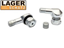 2 x Alu Winkelventile silber für BMW R1200C Cruiser Mountak R1200CL