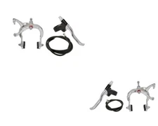 ALTA Bicycle 1000A BMX Alloy FRONT & REAR Set SILVER Side-Pull Caliper Complete