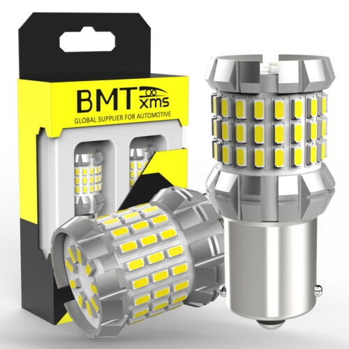 2pcs 1156 BA15S LED Reverse Backup Light Bulbs 6000K For BMW E36 E46 E90 E34 E39 - Foto 2 di 13