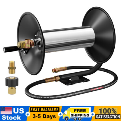 #ad #ad Hand Crank Pressure Washer Hose Reel Hose Not Included for 100#x27;x3 8quot; ID Hose $110.49