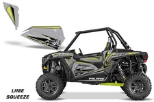 AMR Racing Graphic Wrap Kit Polaris RZR 1000 UTV OEM Door Insert LIME SQUEEZE