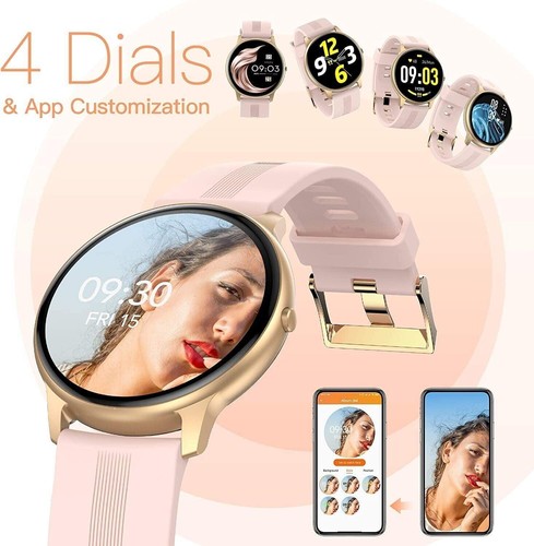Smart Watch for Women, Android and iPhones IP68 Waterproof - Black - Afbeelding 2 van 7