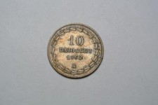 Vaticano - Estados Pontificios 1862-R Año VIII, 10 Baiocchi, Estado XF - C4905
