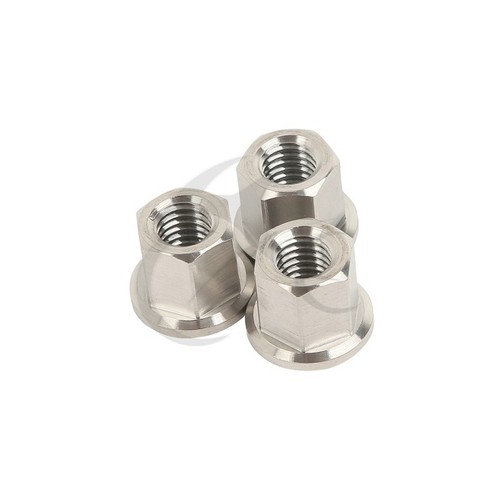 3pcs 8mm M8 x P1.256H Titanium Exhaust Manifold Flange Lock Nuts 12mm