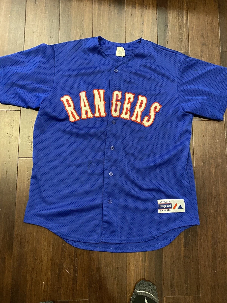 Vintage Texas Rangers Majestic Baseball Jersey Made In USA Mesh