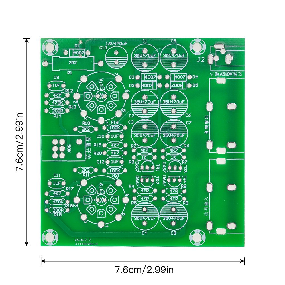 VALVE Tube PreAmplifier Stereo Amplifier Headphone PreAmp Audio 6J1/2