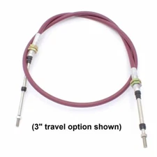 6 Series Push-Pull Cable, Bulkhead Hubs, M8 x 1.25 Rods, (choose travel option)