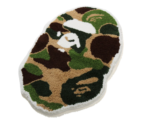 New A BATHING ABC CAMO APE HEAD RUG MAT Green BAPE | eBay