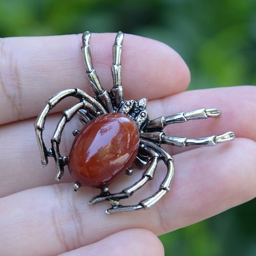 Natürlicher Edelstein Perlen Chakra-Spinne Anhänger Brustnadel Insektenbrosche - Bild 14 von 19