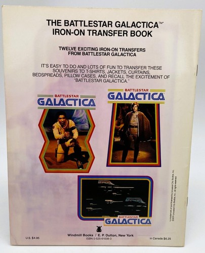 1979 Battlestar Galactica libro trasferimento ferro su ferro con tutti i 12 disegni, completo - Foto 2 di 12