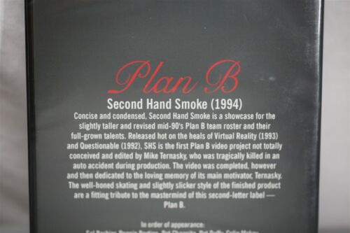 NEW SEALED Plan-B Second Hand Smoke Skateboarding DVD Rodney Mullen Danny Way - Picture 6 of 8