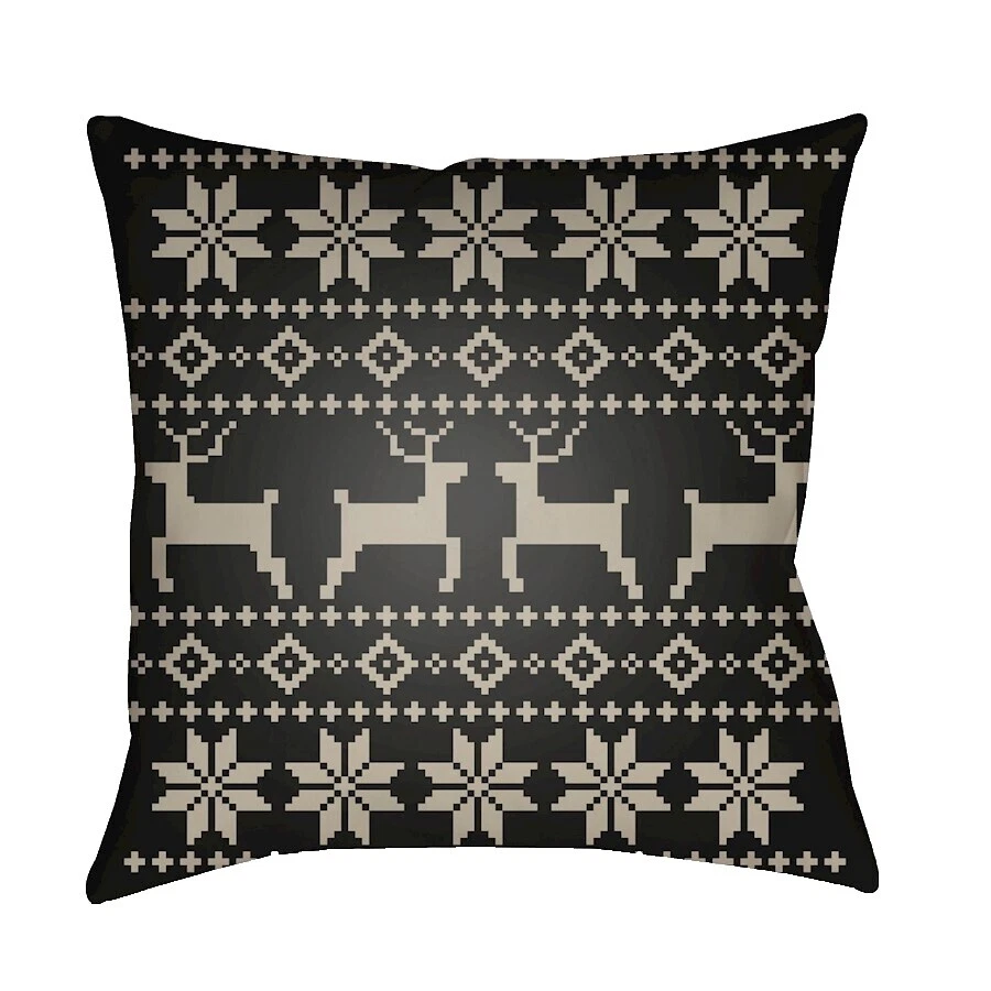 Black Plaid 100% Wool Home Décor Pillows