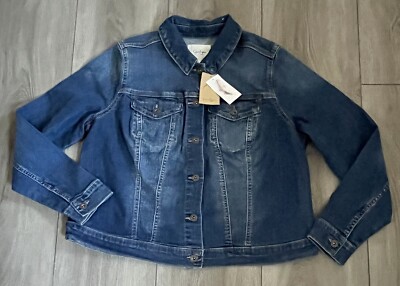 NWT Jessica Simpson Pixie Denim Jacket Classic Women s Size 1X Blue Retro Fading