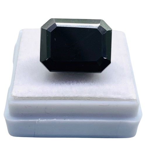 Moissanite Nera 14,20 Cts 15x11,5mm Taglio Ottagonale Pietra Preziosa Sciolta Alta Qualità - Foto 9 di 11
