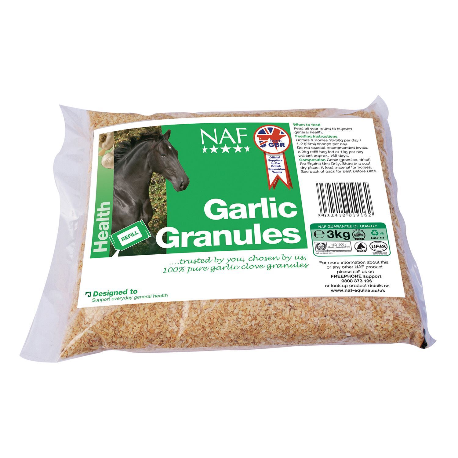 NAF Garlic Granules 3 KG REFILL BAG