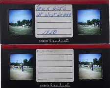 Trick Acts Westbend - 1950 2x Stereo Realist 3D slides Kodachrome #897
