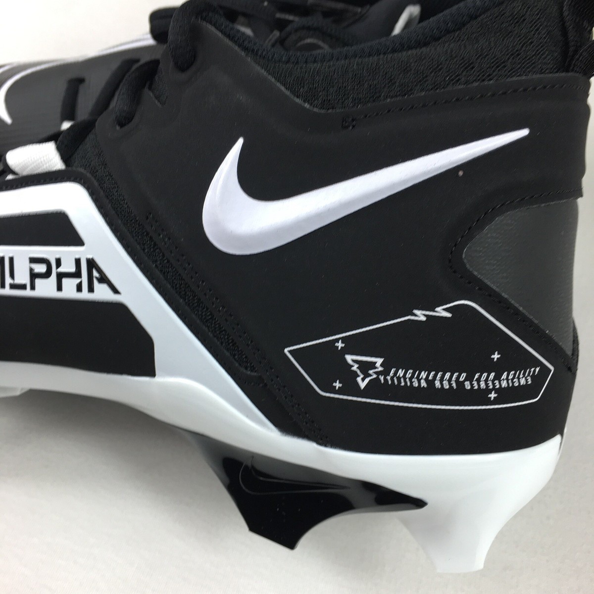 Nike Alpha Menace Pro 3 Mid Football Cleats Black CT6649 001